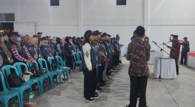 Pelantikan 275 Anggota PTPS se-Kecamatan Sidoarjo, di Gedung Serbaguna Desa Rangkah Kidul.